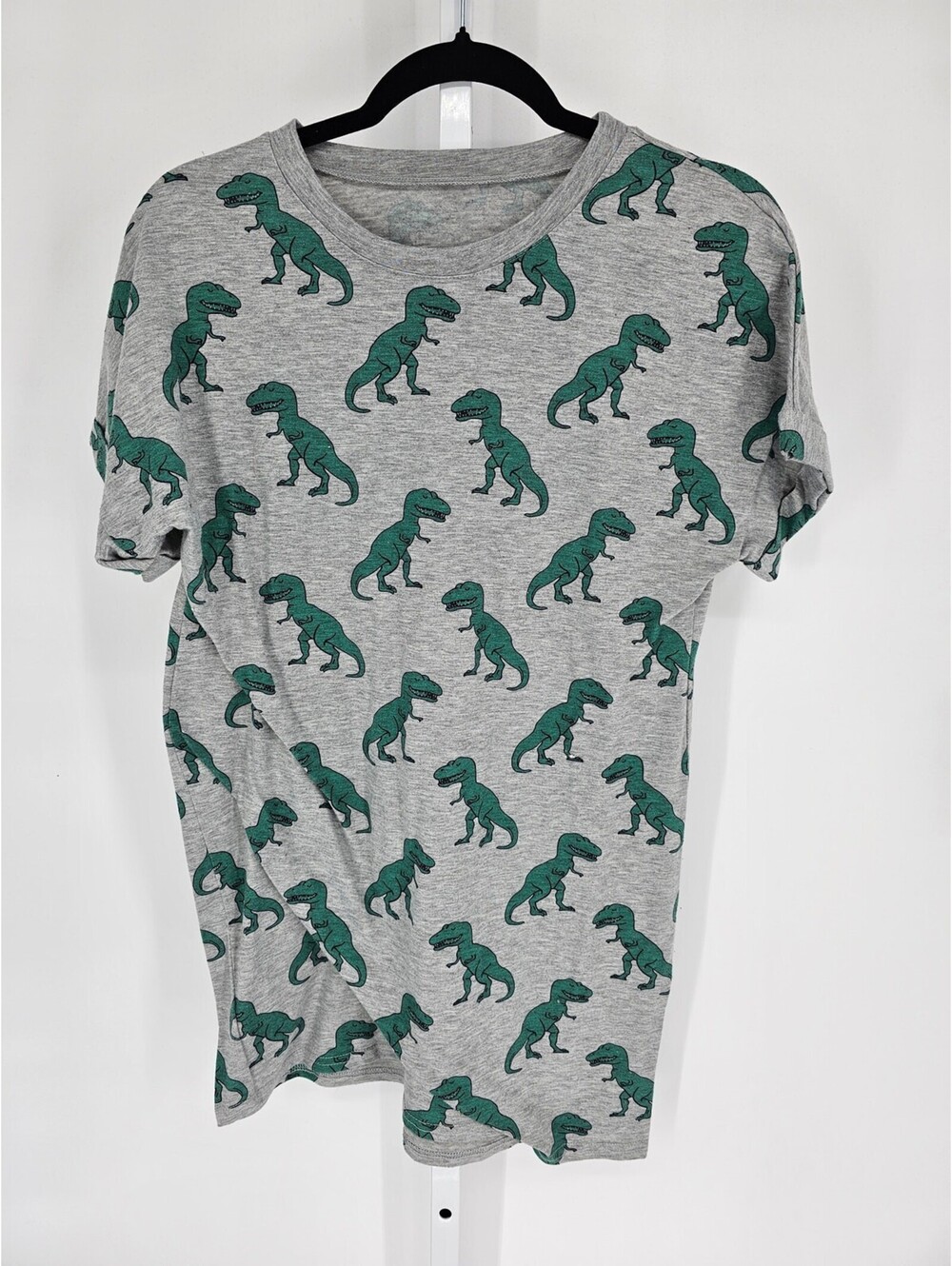 Womens Sz L Short Sleeve Trex Dinosaur Sleepshirt Sleep Shirt Nightgown